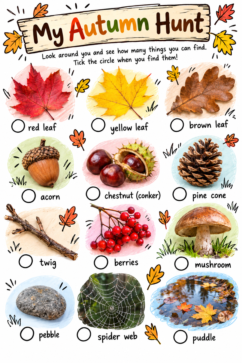 My Autumn Hunt worksheet