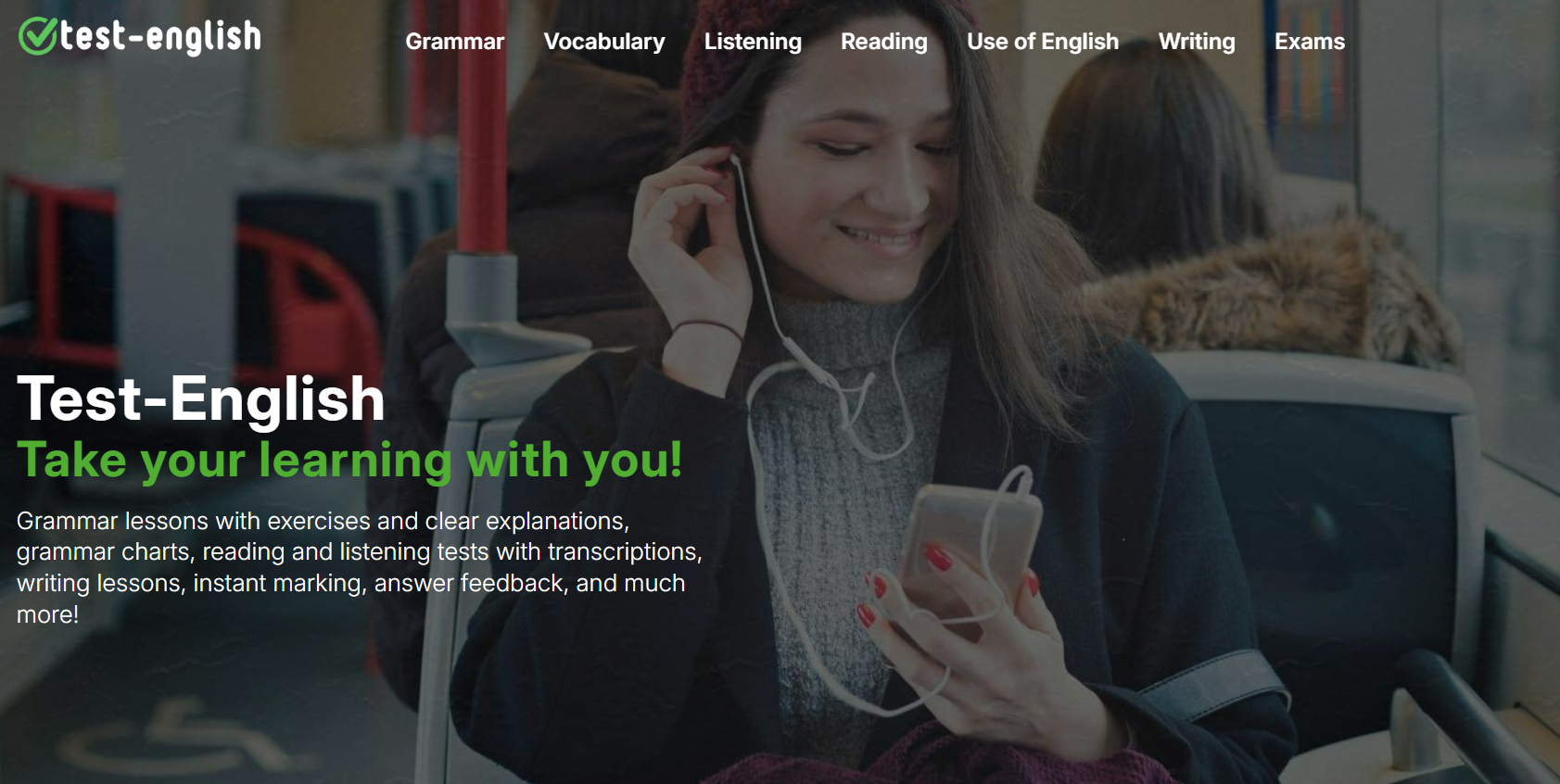 Test-English homepage for grammar, listening and Cambridge exam practice